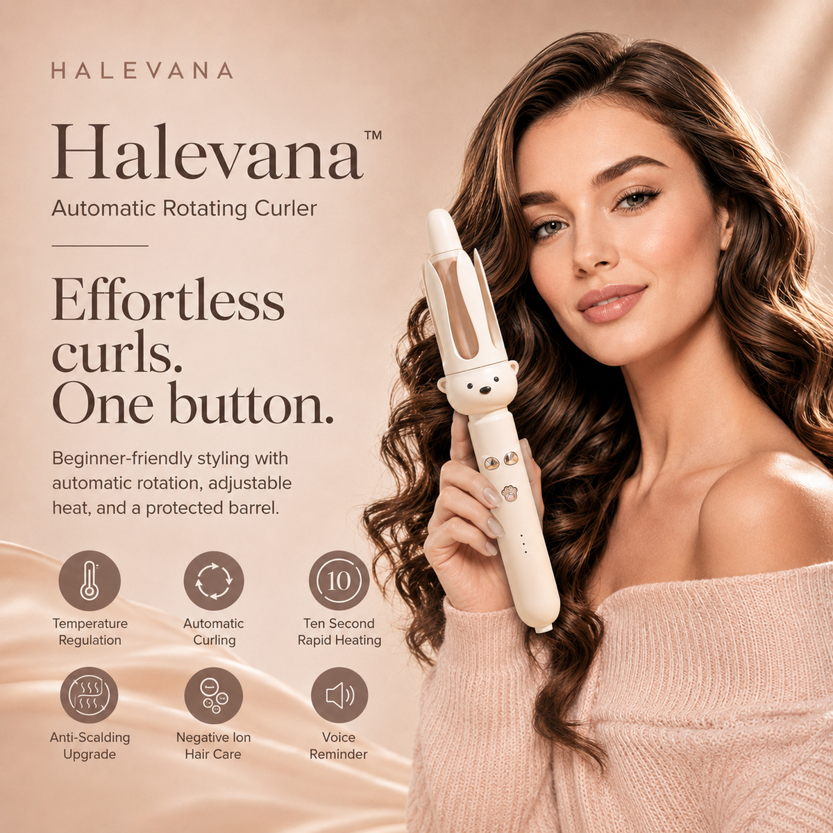 Halevana™  Automatic Rotating Curler