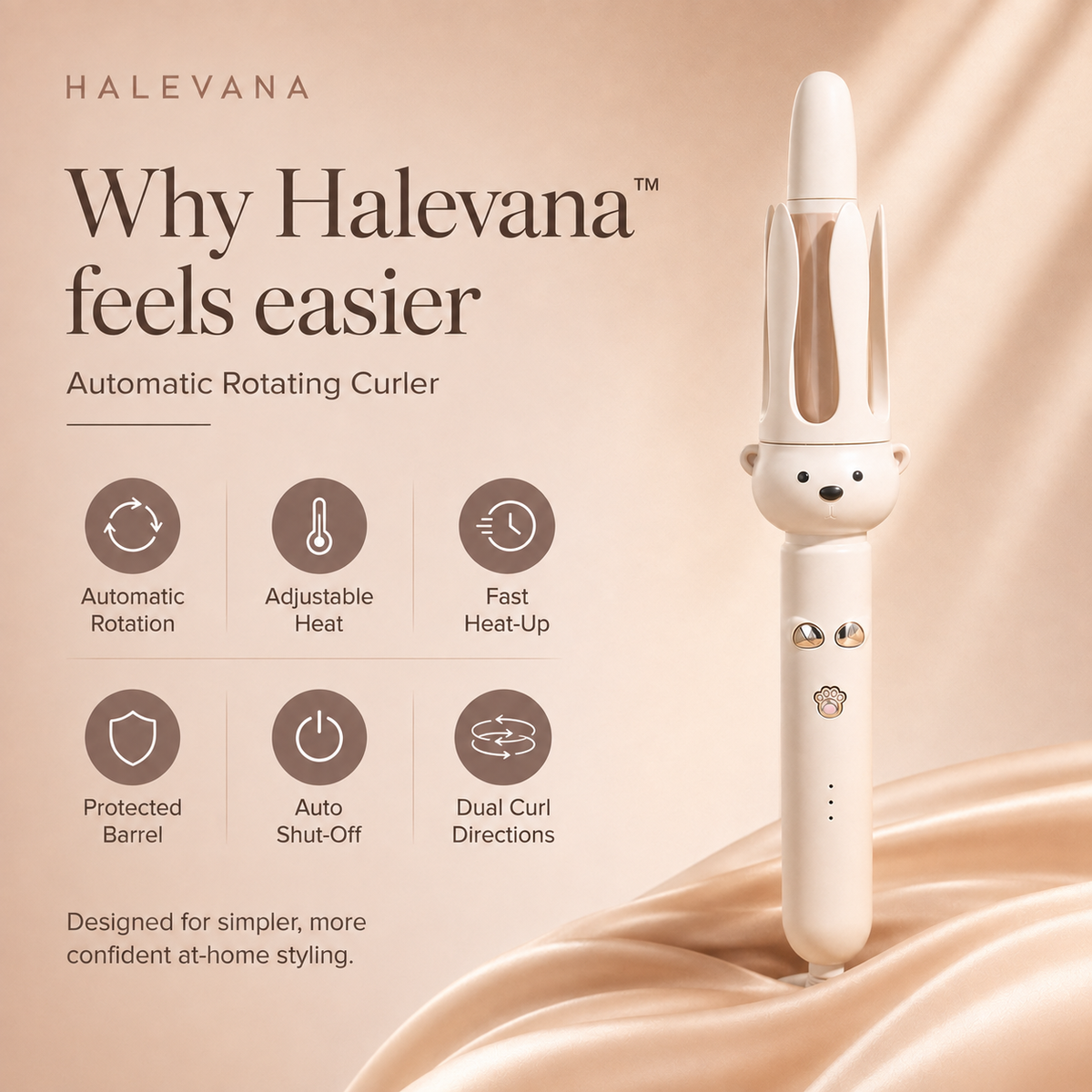 Halevana™  Automatic Rotating Curler